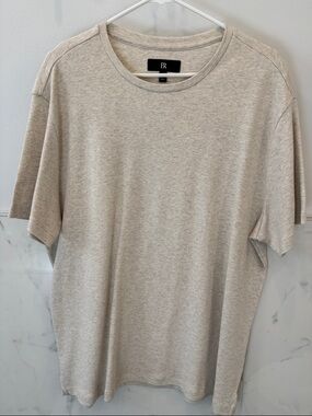 Banana Republic Men's XL Crewneck Short Sleeve Tee in Heather Beige